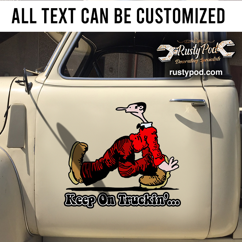keep on trucking sticker 10903